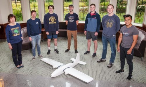 Notre Dame student team wins NASA research award for drone scoop and grab technology